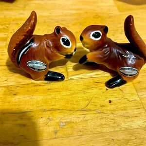 Vintage Kelvin Exclusive Japan Chopper and ChipperChipmunk Brown Figurines